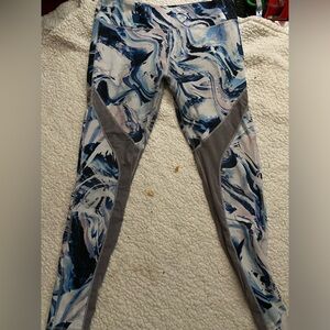 Blue & white Fabletic leggings size large